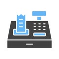Cashier Machine icon vector image. Royalty Free Stock Photo