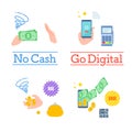 Cashless flat_no cash go digital