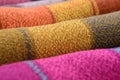 Cashmere scarf of different patterns Royalty Free Stock Photo