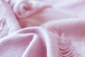 Cashmere texture, natural wool, pink cashmere scarf folded, top view Royalty Free Stock Photo