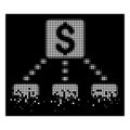 Bright Dissolving Pixel Halftone Cashout Scheme Icon