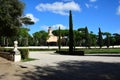 Casina dell`Orologio and Piazza di Siena in the Villa Borghese Park in Rome, Italy