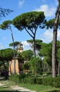 Casina dell`Orologio and Piazza di Siena in the Villa Borghese Park in Rome, Italy