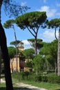 Casina dell`Orologio and Piazza di Siena in the Villa Borghese Park in Rome, Italy