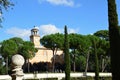 Casina dell`Orologio and Piazza di Siena in the Villa Borghese Park in Rome, Italy