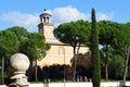 Casina dell`Orologio and Piazza di Siena in the Villa Borghese Park in Rome, Italy