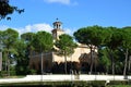 Casina dell`Orologio and Piazza di Siena in the Villa Borghese Park in Rome, Italy