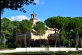 Casina dell`Orologio and Piazza di Siena in the Villa Borghese Park in Rome, Italy