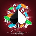 Casino background with card symbol Royalty Free Stock Photo