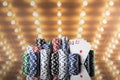 Casino background and Poker Chips Royalty Free Stock Photo