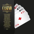 Casino background. Vector Poker illustration.