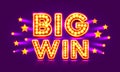 Casino banner big win super star. Royalty Free Stock Photo