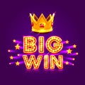 Casino banner big win super star. Royalty Free Stock Photo