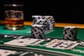 Casino Black Jack table Royalty Free Stock Photo