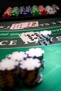 Casino Black Jack table Royalty Free Stock Photo