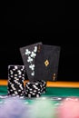 Casino Black Jack table Royalty Free Stock Photo