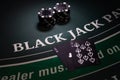 Casino Black Jack table