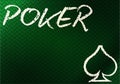Casino chalk drawing spades poker card, vector