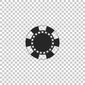 Casino chip icon isolated on transparent background Royalty Free Stock Photo
