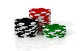 Casino chip`s stack. 3D Illustration