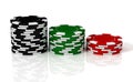 Casino chip`s stack. 3D Illustration