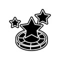casino chip with stars icon. Element of Casino for mobile concept and web apps icon. Glyph, flat icon for website design and