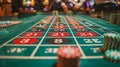 Casino Chips on Craps Table Close-Up. Generative ai
