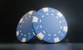 Casino chips isolated on the black background Royalty Free Stock Photo