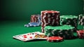 Casino chips and poker cards Royalty Free Stock Photo