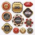 Casino club labels collection