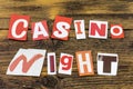 Casino club night game party entertainment gambling vegas gaming Royalty Free Stock Photo