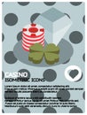 Casino color isometric poster