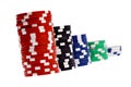 Casino colorful poker chips