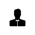 Casino Croupier. Referee Avatar Flat Vector Icon Royalty Free Stock Photo