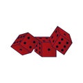 Casino dices isolated