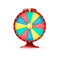 Casino equipment, wheel of fortune. Jackpot lacky winner. Vector illustration on white background Royalty Free Stock Photo