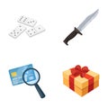 Casino, finance and other web icon in cartoon style.crime, gift icons in set collection.