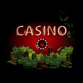 Casino fire letters on a dark background chip