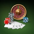Casino gambling attributes Royalty Free Stock Photo