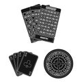 Casino and gambling black icons in set collection for design. Casino and equipment vector symbol stock web illustration.