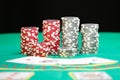 Casino gambling chips Royalty Free Stock Photo