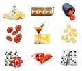 Casino and gambling icons Royalty Free Stock Photo
