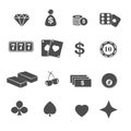 Casino and gambling icons set Royalty Free Stock Photo