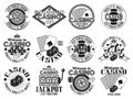 Casino and gambling vector emblems, labels, badges