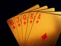 Golden Poker Blackjack playing cards