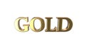 3D illustration of Casino gold text GOLD