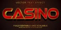 Casino golden text effect editable shiny and elegant text style