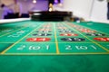 Casino green table numbers