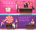 Casino Horizontal Banners Set Royalty Free Stock Photo