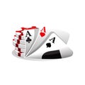 Casino icon. Vector Illustration Poker Cards And Chips Games Royalty Free Stock Photo